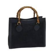 Gucci Vintage Pre-owned Mocka handvskor Blue, Dam