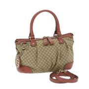 Gucci Vintage Pre-owned Canvas handvskor Beige, Dam