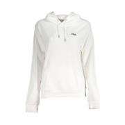 Fila Vit Bomull Huvtröja Broderad Logotyp White, Dam