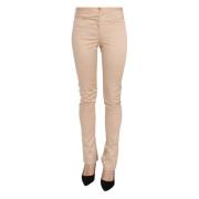 Just Cavalli Kräm Skinny Byxor Elegant Chic Stil Beige, Dam