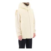 Jil Sander Oversized Hooded Down Vest Beige, Herr