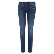 Pepe Jeans Mörk Denim Slim Fit Jeans Blue, Dam