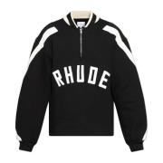 Rhude Sweatshirt med Logo Black, Herr