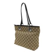 Gucci Vintage Pre-owned Canvas gucci-vskor Beige, Dam