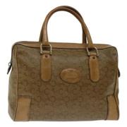 Celine Vintage Pre-owned Canvas handvskor Beige, Dam