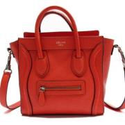 Celine Vintage Pre-owned Laeder handvskor Red, Dam