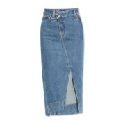 Jacquemus Denimkjol med sprund Blue, Dam