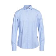 Aquascutum Bomullsskjorta med broderad logotyp Blue, Herr