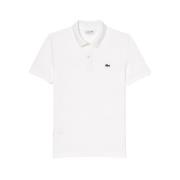 Lacoste Ribbad Krage Kortärmade Skjortor White, Herr