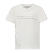 Golden Goose Tryckt T-shirt White, Dam