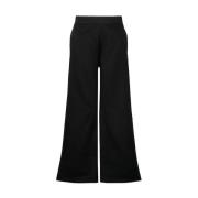 Calvin Klein Jeans Flared Trousers Embro Badge Modern Design Black, Da...