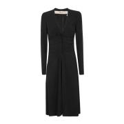 N21 Svart Midi Klänning Elegant Stil Black, Dam