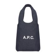 A.p.c. Blå Eco Läder Shoppingväska Blue, Dam