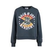 Leon & Harper Antracit Rundhals Sweatshirt Långärmad Gray, Dam