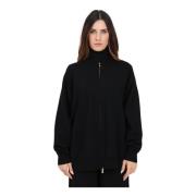 Max Mara Svart Teorema Sweatshirt Dragkedja Kvinnor Black, Dam