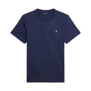 Ralph Lauren Blå Polo T-shirt med Broderad Logotyp Blue, Herr