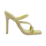 Steve Madden &#34;Neo Strass Högklackade Sandaler&#34; Yellow, Dam