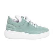 Filling Pieces Puderblå Mocka Kilklack Sneakers Green, Dam