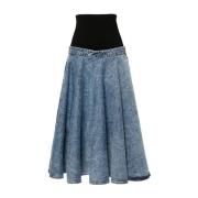 Alaïa Blå Denimkjol Blue, Dam