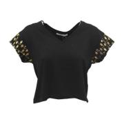 Gaudi Kortärmad T-shirt Black, Dam