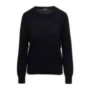 A.p.c. Svart Crewneck Tröja med Logobrodyr Black, Dam