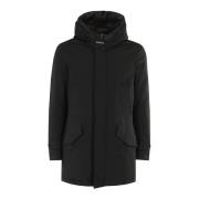 Woolrich Hög Krage Parkas Jacka Black, Herr