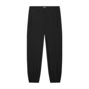 Dondup Svart ullväv joggers Black, Dam