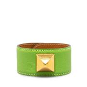 Hermès Vintage Pre-owned Laeder armband Green, Dam