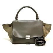 Celine Vintage Pre-owned Laeder handvskor Green, Dam