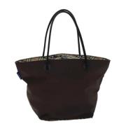 Burberry Vintage Pre-owned Nylon totevskor Brown, Dam