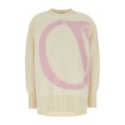 Off White Ivory Wool Sweater White, Dam