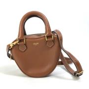 Celine Vintage Pre-owned Laeder axelremsvskor Brown, Dam