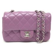 Chanel Vintage Pre-owned Laeder chanel-vskor Purple, Dam