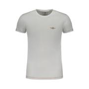 Aeronautica Militare Vit Bomull T-shirt med Tryck White, Herr