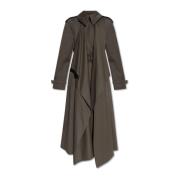 Alexander McQueen Trenchcoat med epåletter Green, Dam