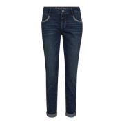 MOS MOSH Blå Broderad Marla Jeans Blue, Dam