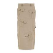 Moschino Beige Pencil Skirt Beige, Dam