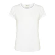 My Essential Wardrobe Modal Tee Top i Bright White White, Dam