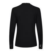 Cream Long Sleeve Tops Black, Dam