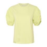 InWear Lime Sorbet Vävd Trim T-shirt Yellow, Dam