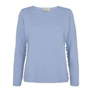 Freequent Dodo-Pu-Dottie Tröja i Chambray Blue Blue, Dam