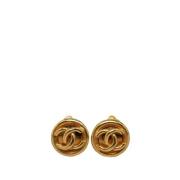 Chanel Vintage Pre-owned Guld rhngen Yellow, Dam