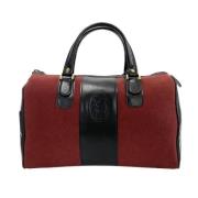 Yves Saint Laurent Vintage Pre-owned Canvas handvskor Red, Dam