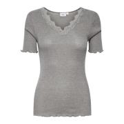 Saint Tropez T-Shirts Gray, Dam