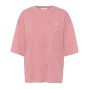 Lounge Nine Nostalgia Rose Boxy Tee Top Pink, Dam