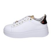 Gio+ Läder Sneakers för Kvinnor White, Dam