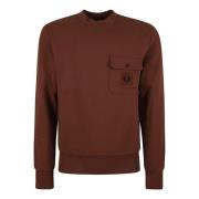 Fred Perry Crewneck Sweatshirt med Badge Brown, Herr