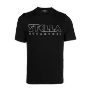 Stella McCartney Fantasia Logo Print T-Shirt Black, Dam