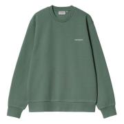 Carhartt Wip Script Broderi Hoodie Green, Herr