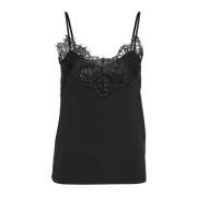 Soaked in Luxury Sleeveless Tops Black, Dam